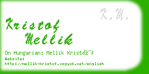 kristof mellik business card